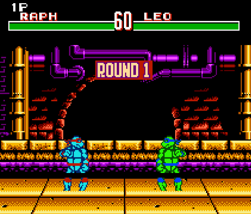 Classic NES game TMNT: Tournament Fighters - A retro gaming experience from the golden age of gaming