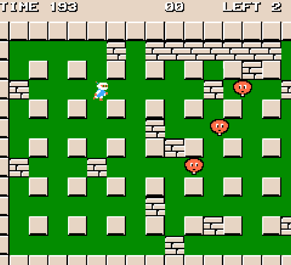 Classic NES game Bomberman - A retro gaming experience from the golden age of gaming